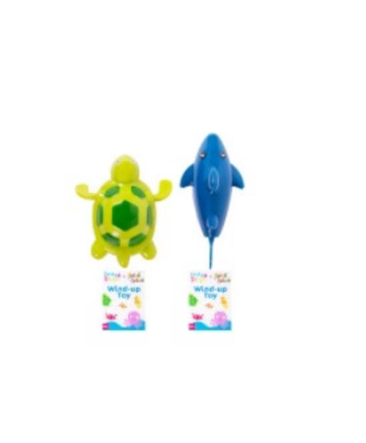 Turtle and Shark Wind Up set of 2 bath toys